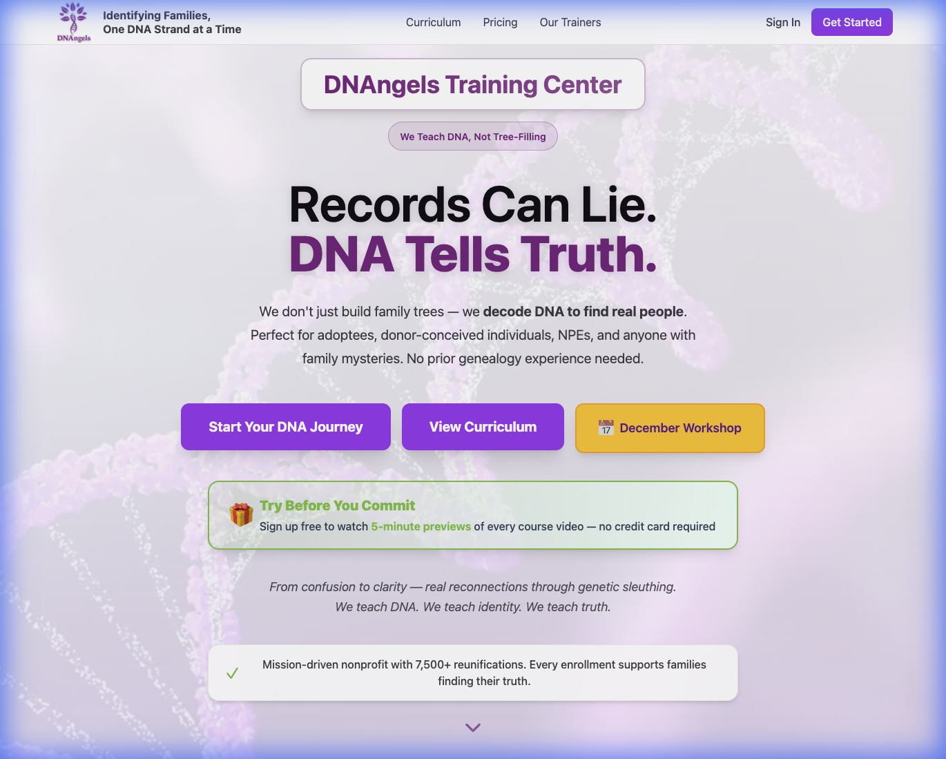 DNAngels Training Platform