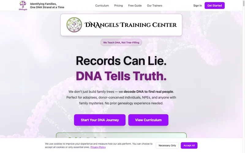 DNAngels Training — education platform built by Fox & Hound Consulting